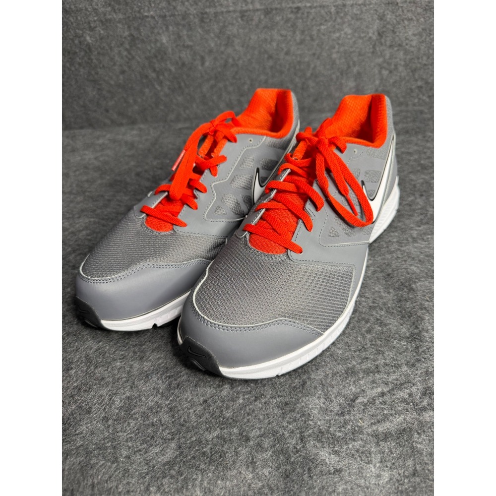 Nike Downshifter 6 Mens Running Shoes‎ Cool Grey Total Orange 684653-015 Size 12